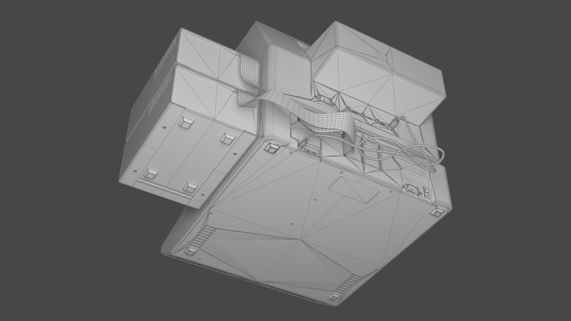 Apple II Low-poly 3D model_19