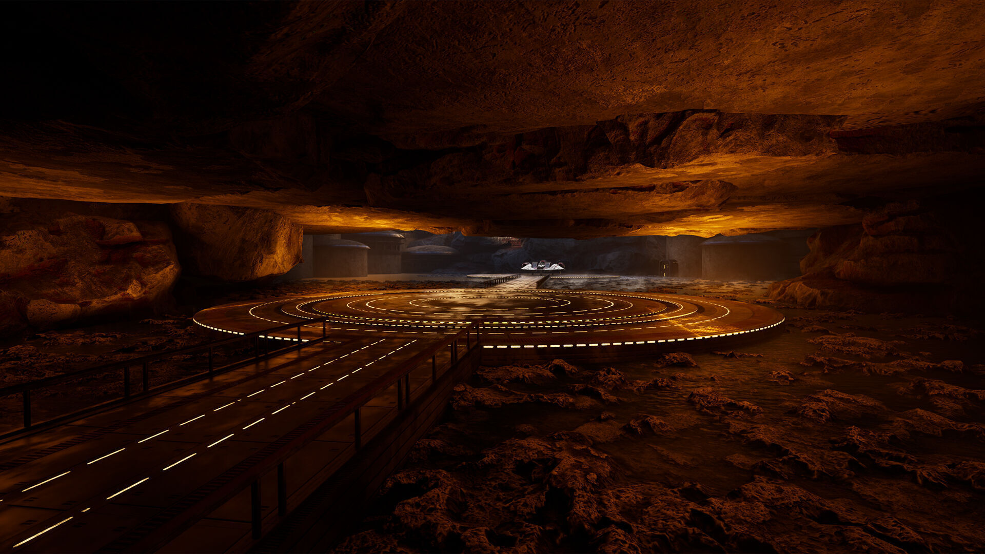 Science Fiction Geothermal City Unreal Engine Low-poly 3D model_11