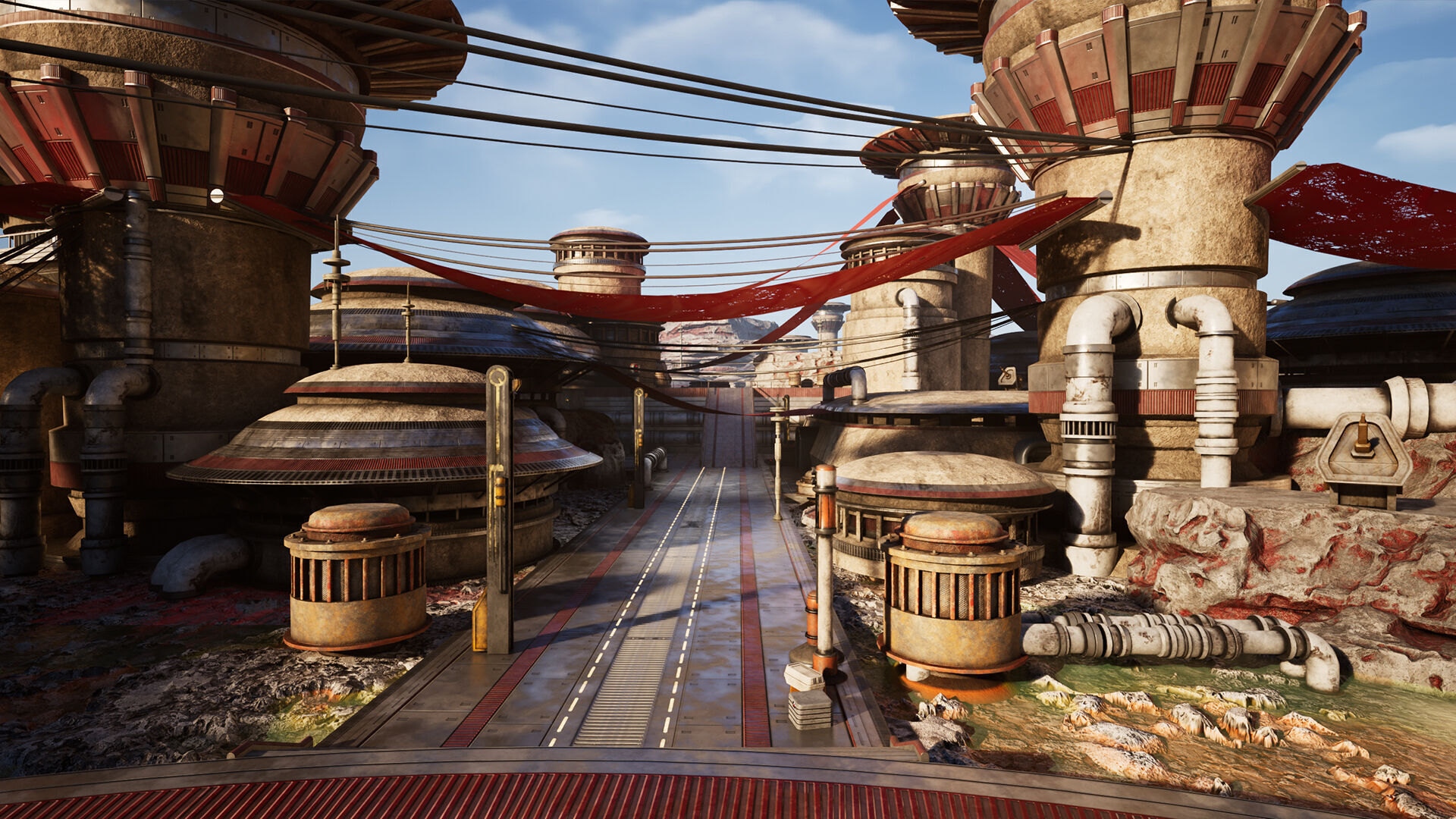 Science Fiction Geothermal City Unreal Engine Low-poly 3D model_20