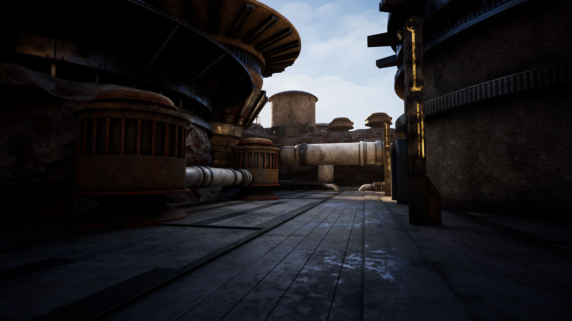 Science Fiction Geothermal City Unreal Engine Low-poly 3D model_19