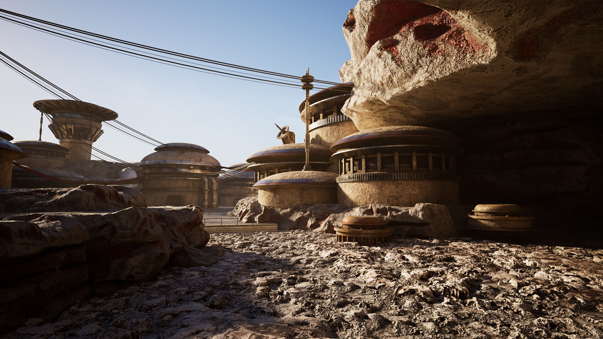 Science Fiction Geothermal City Unreal Engine Low-poly 3D model_14