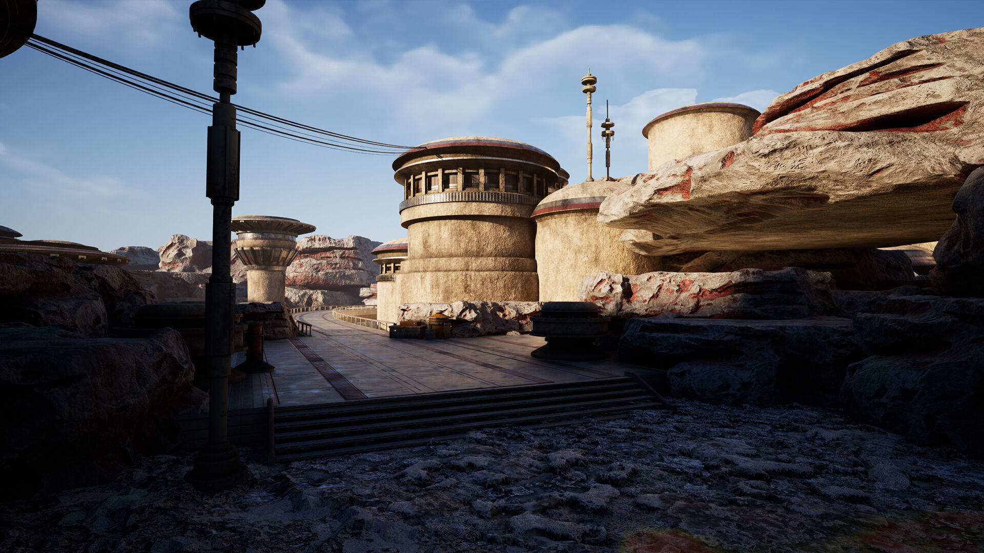 Science Fiction Geothermal City Unreal Engine Low-poly 3D model_18