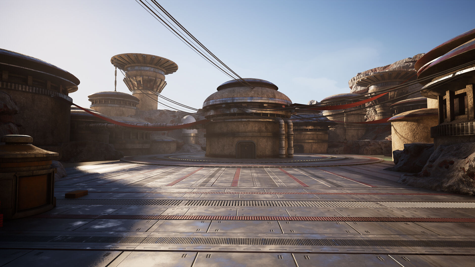 Science Fiction Geothermal City Unreal Engine Low-poly 3D model_13