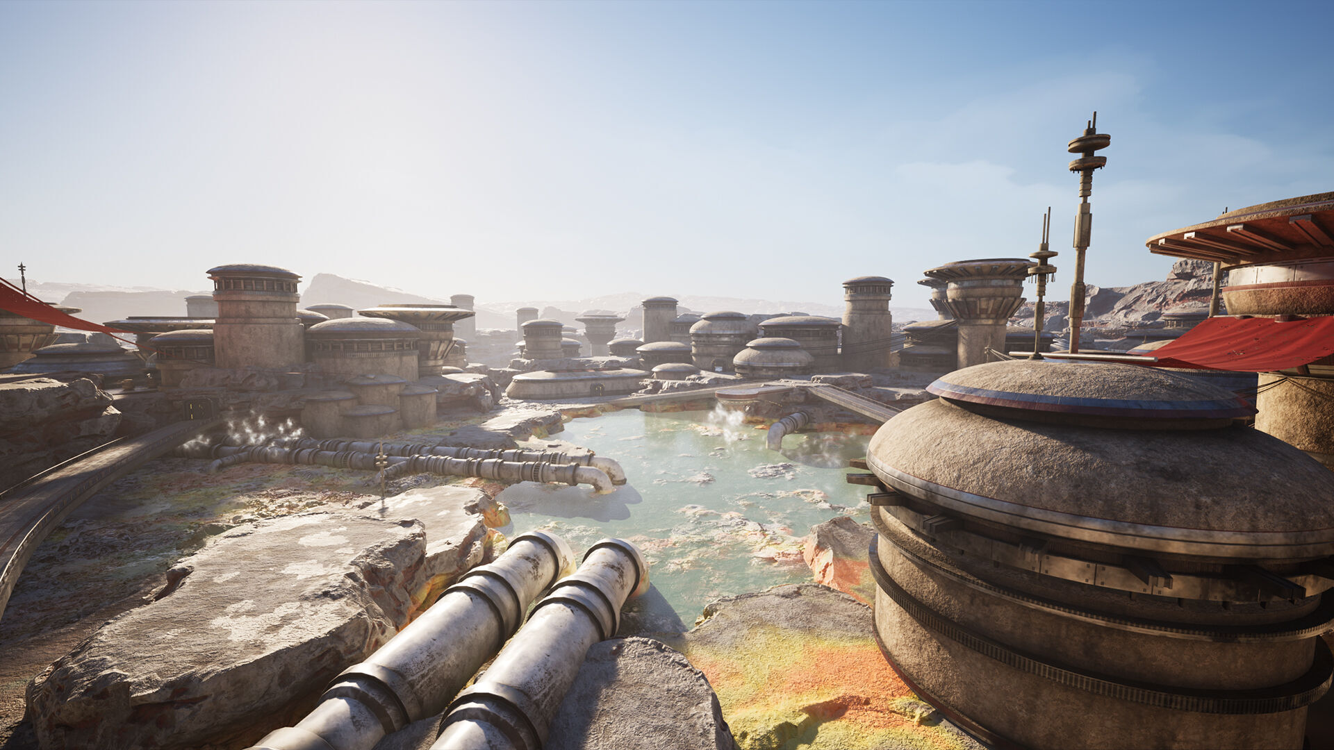 Science Fiction Geothermal City Unreal Engine Low-poly 3D model_22