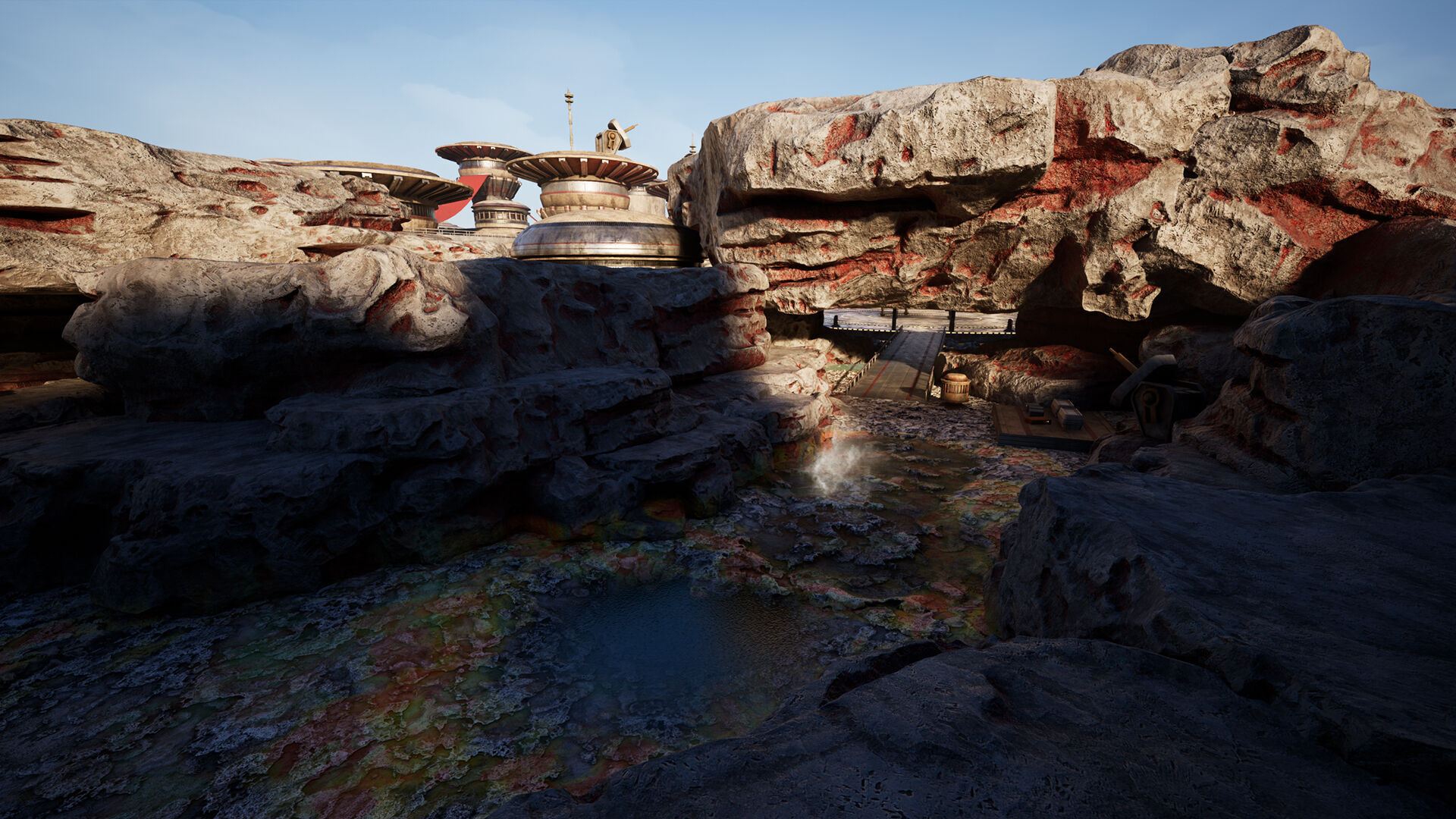 Science Fiction Geothermal City Unreal Engine Low-poly 3D model_7