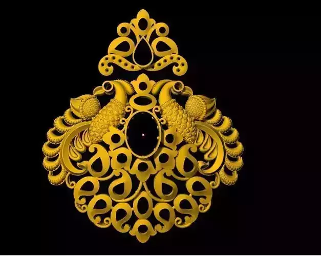 peacock pendant necklace 3dm file