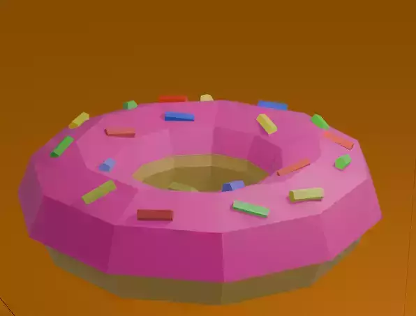 Donut low poly 