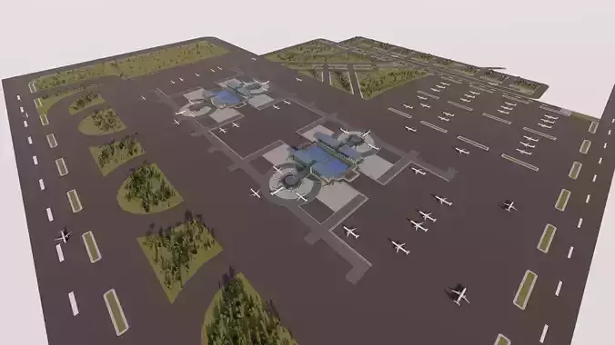3D Airport-Airport 3D model