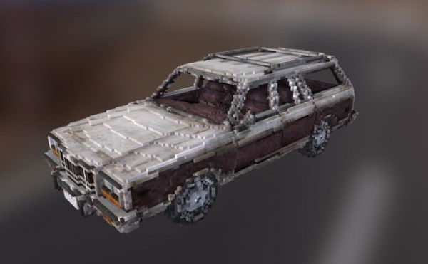 Voxel American Car 3D model