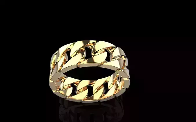 Cuban chain ring model 1216 3D print model