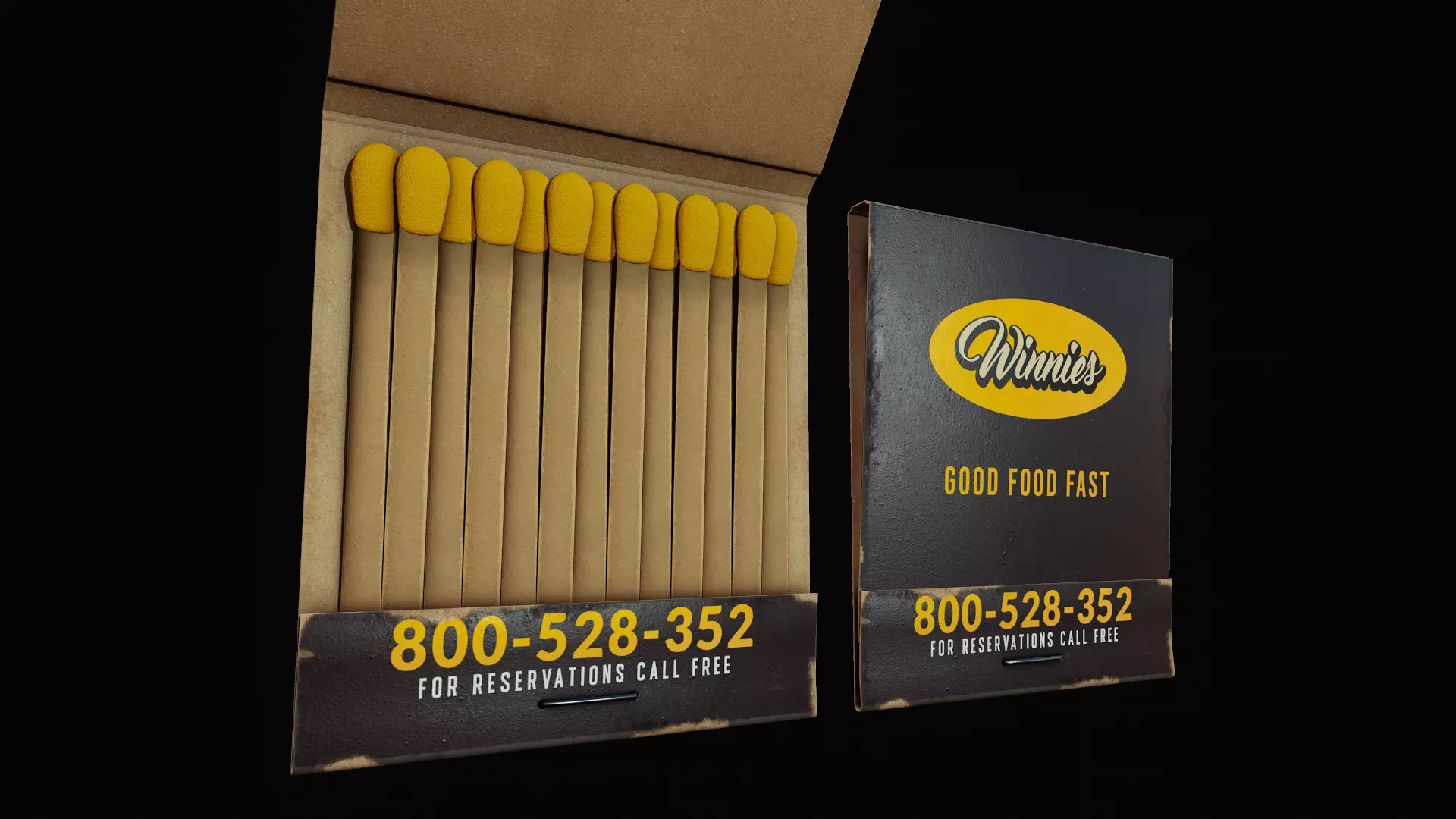 Matchbook - Tutorial Included Low-poly 3D model