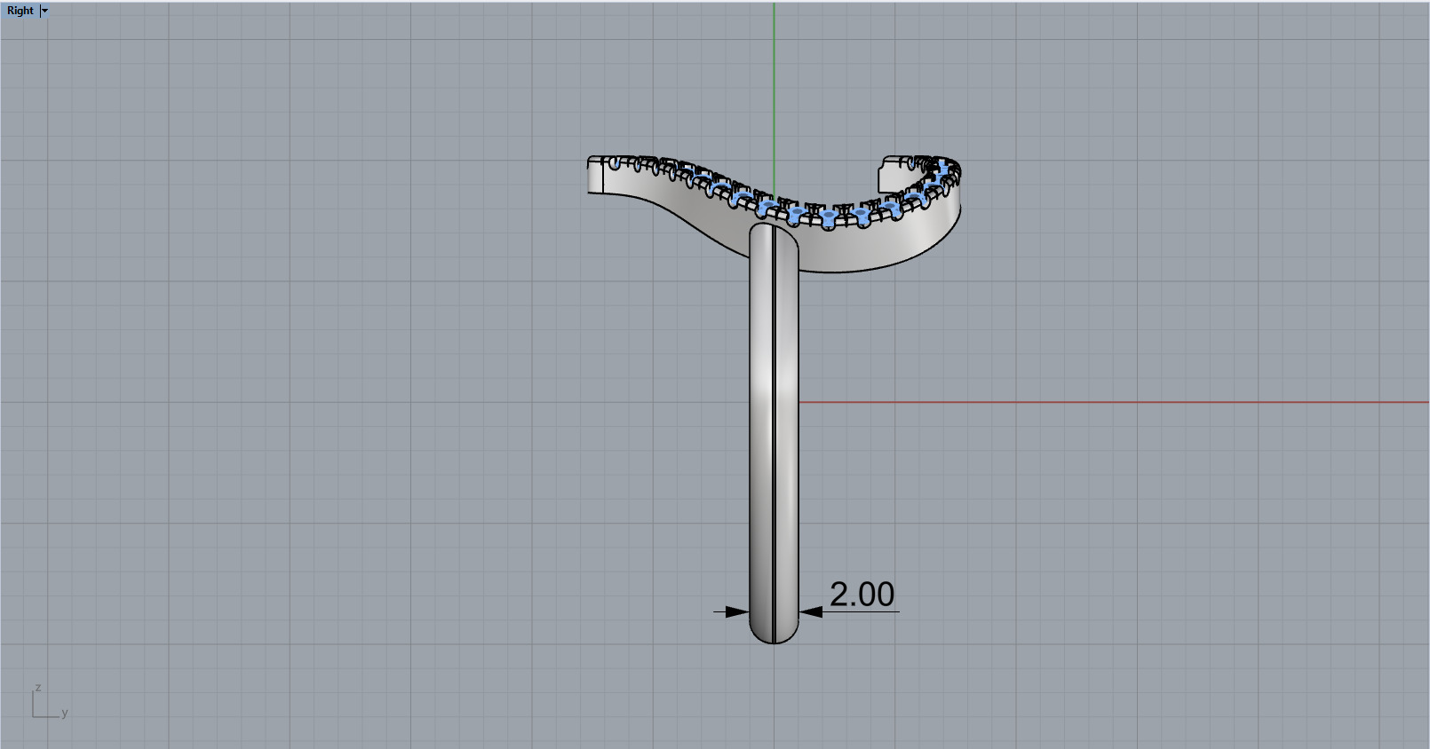 Heart ring with gems model 1218 3D print model_6