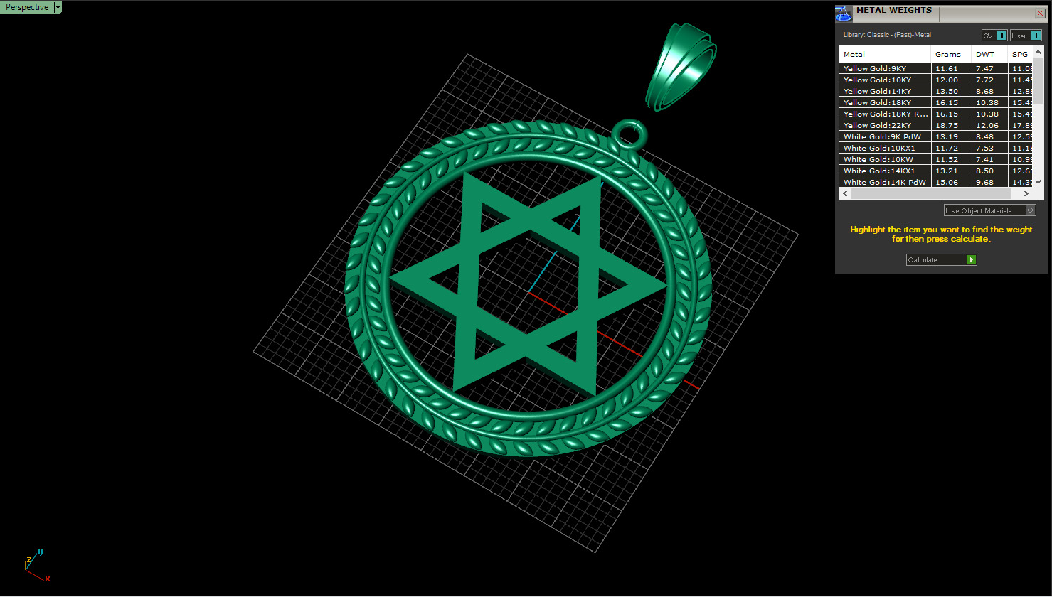 Star of david pendant model 1219 3D print model_3