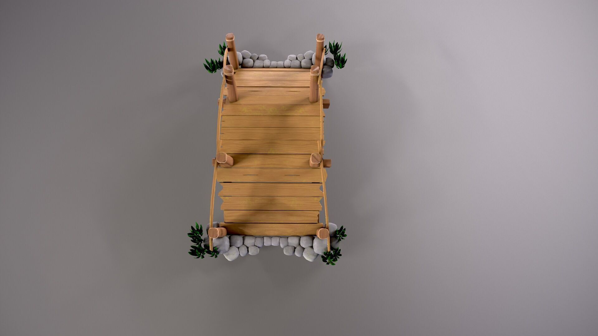 Wood Bridge 3d model Low-poly 3D model_4