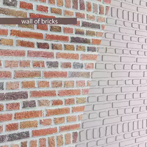 Bricks wall 3D 71 3D model