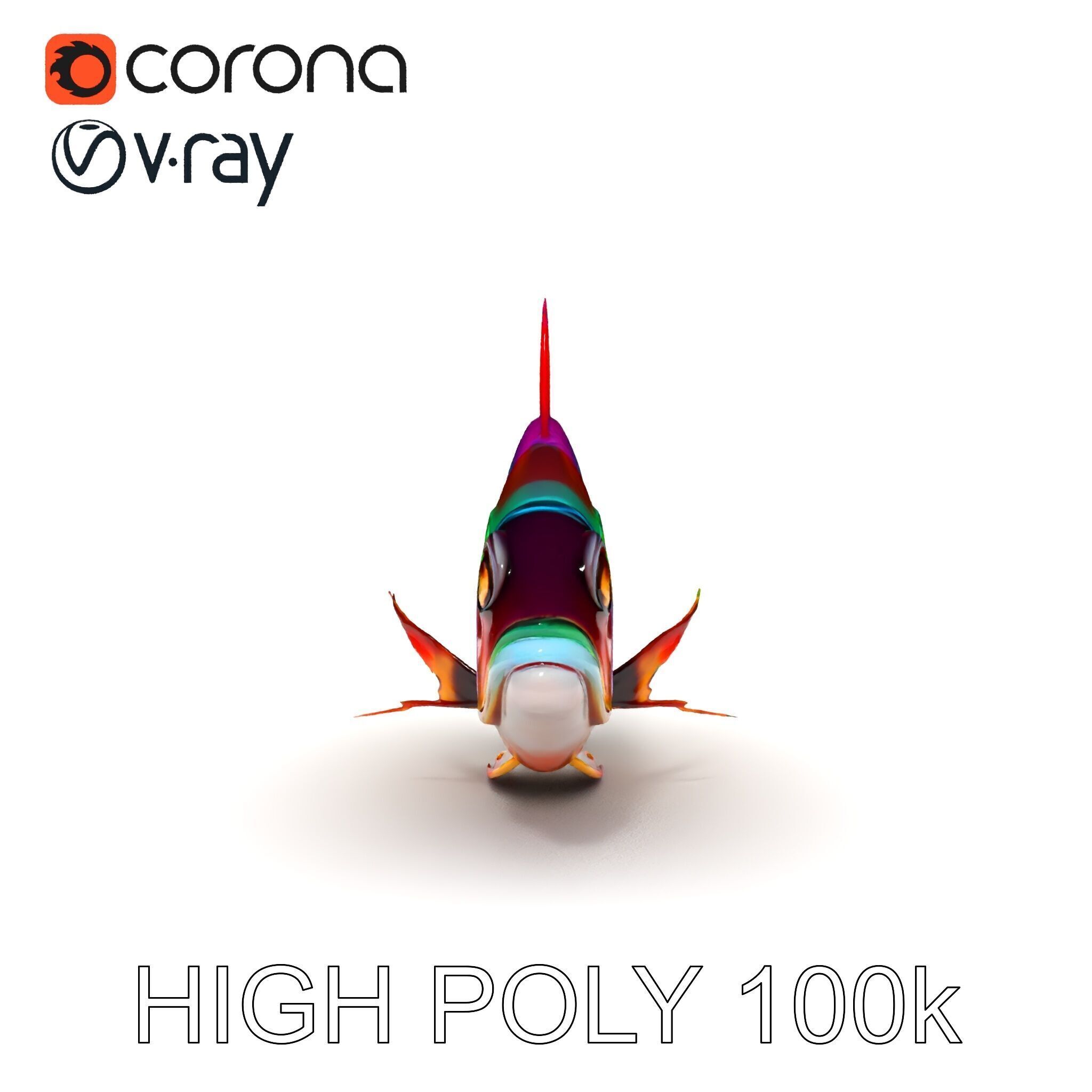 Colorful Fish Model Pack for Game and Animation Low-poly 3D model_35