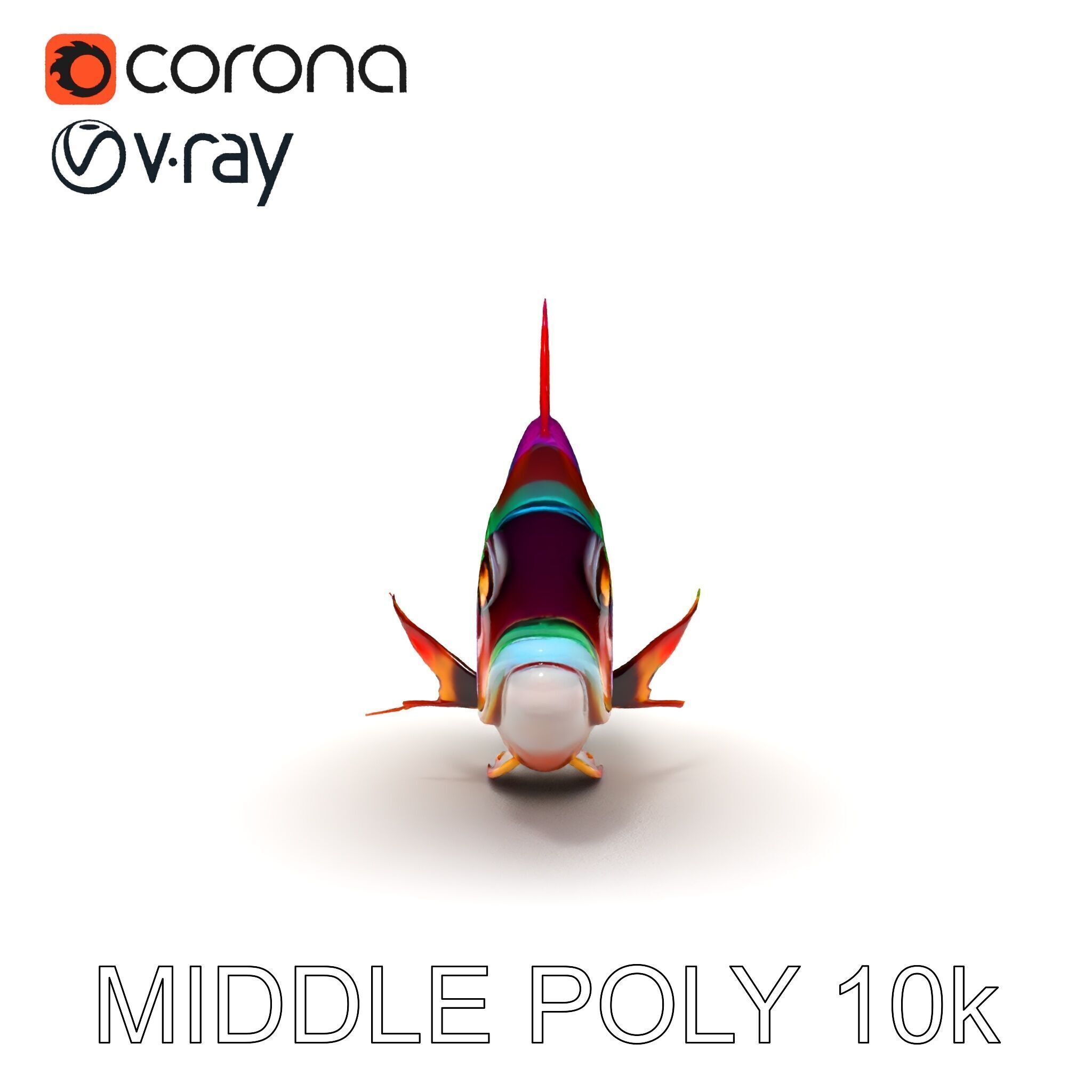 Colorful Fish Model Pack for Game and Animation Low-poly 3D model_12