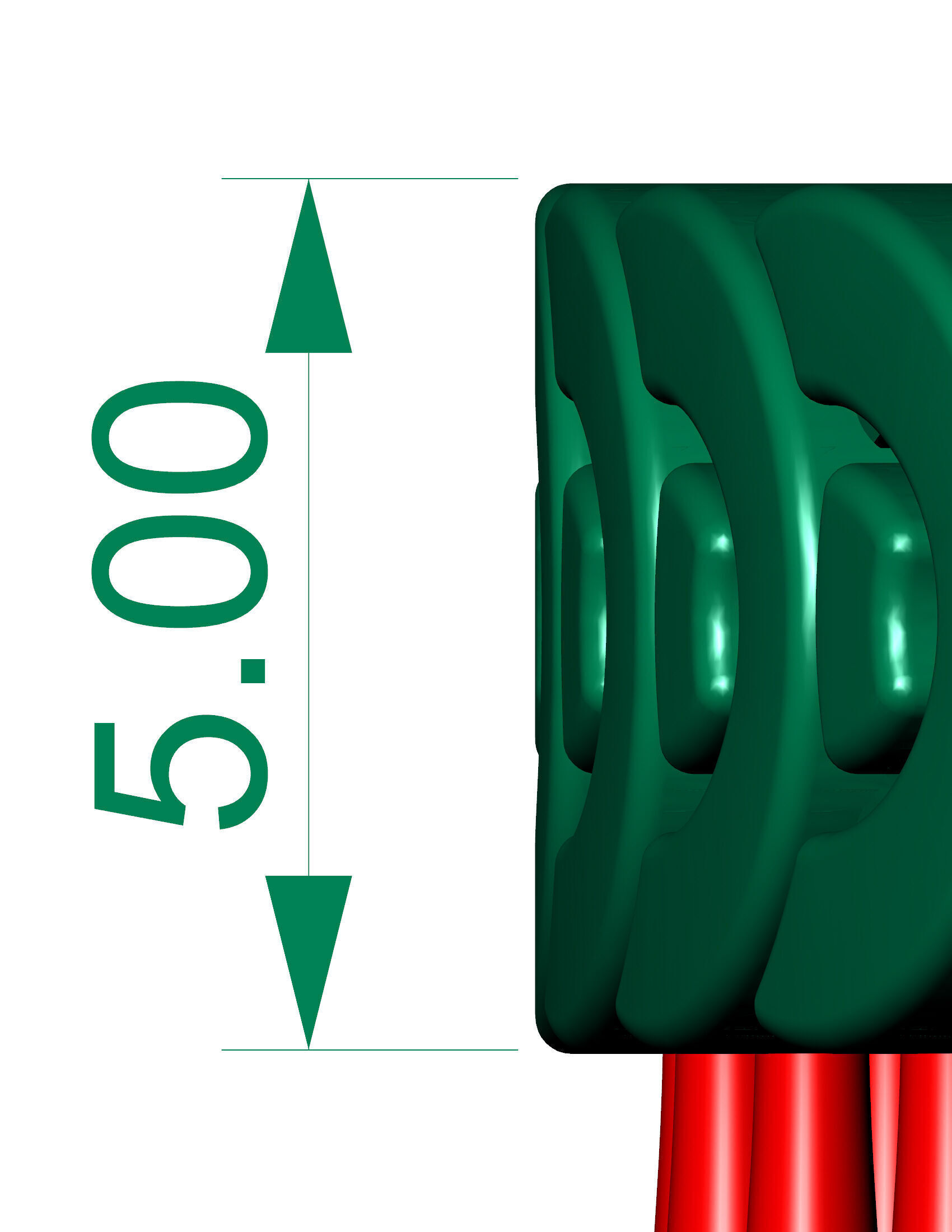 5MM Highly Premium Oval Cuban 3D Bracelet Design  3D print model_2