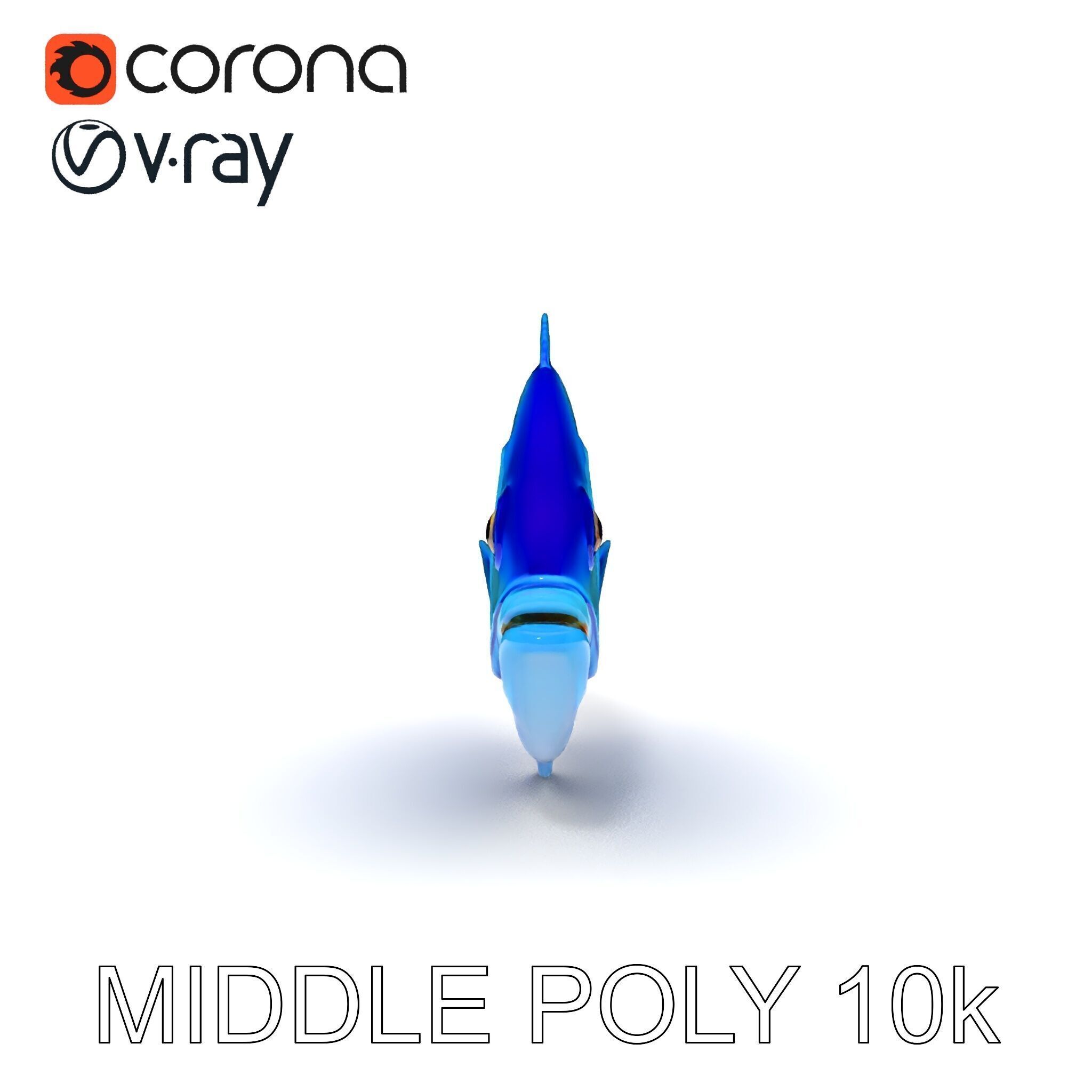 Blue Fish Model Pack for Aquatic Scenes Low-poly 3D model_11