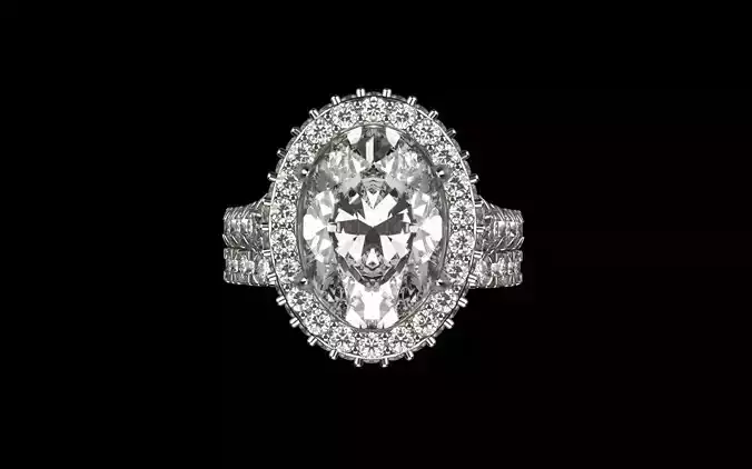 Engagement ring and band model 1224