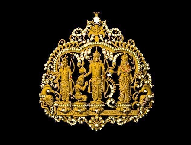 ram parivar necklace pendant 3dm file 3D print model