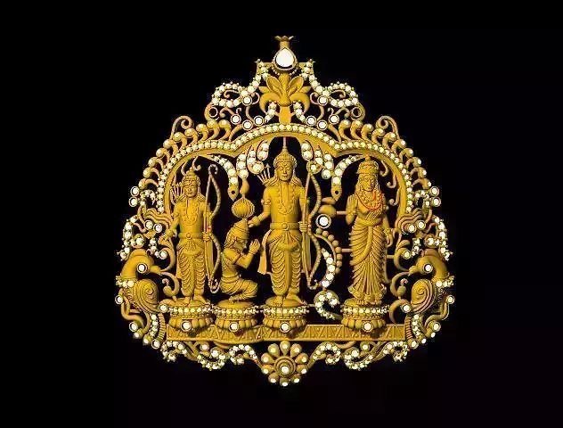 ram parivar necklace pendant 3dm file