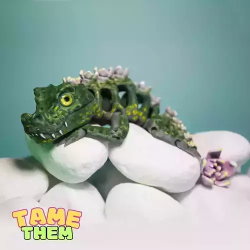 crocodile movable toy print on the spot multicolored