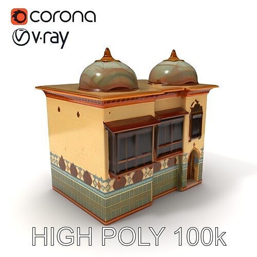 Historic Arabian Architecture Building Model Pack Low-poly 3D model