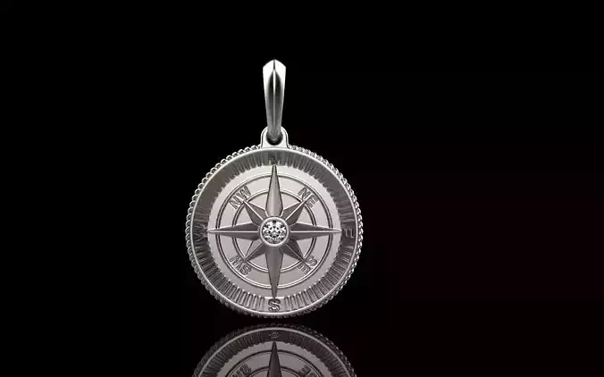 Compass pendant model 1227 3D print model