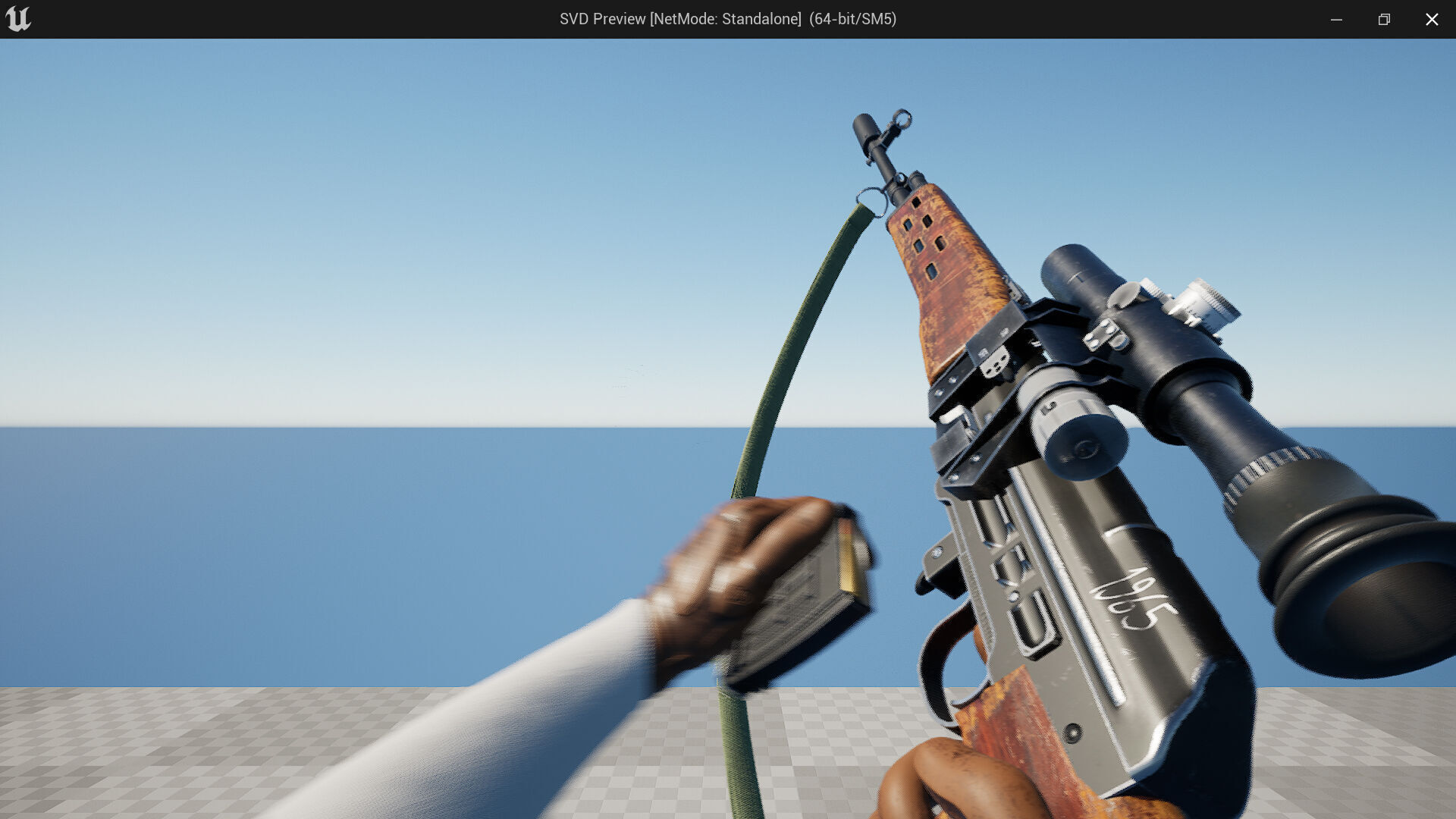 SVD Sniper Rifle Fps - Tps Low-poly 3D model_12