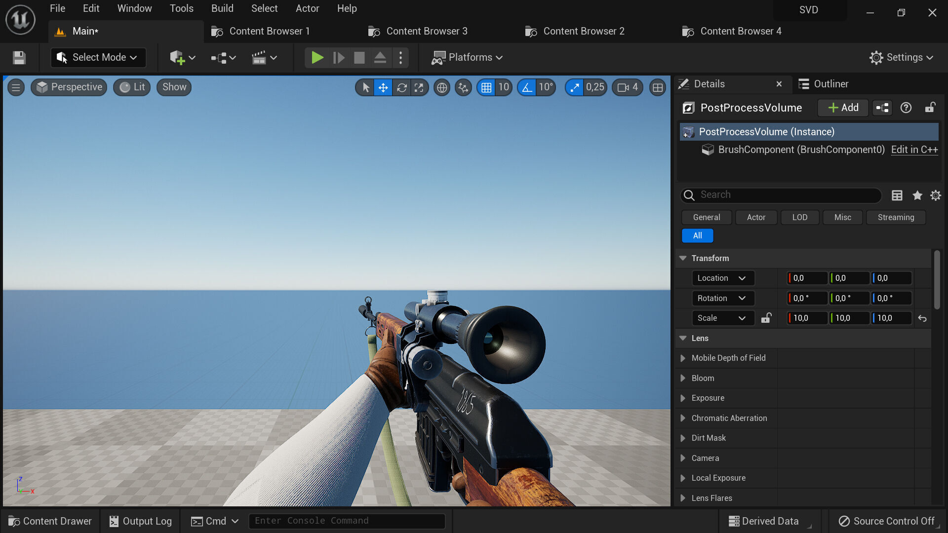 SVD Sniper Rifle Fps - Tps Low-poly 3D model_13