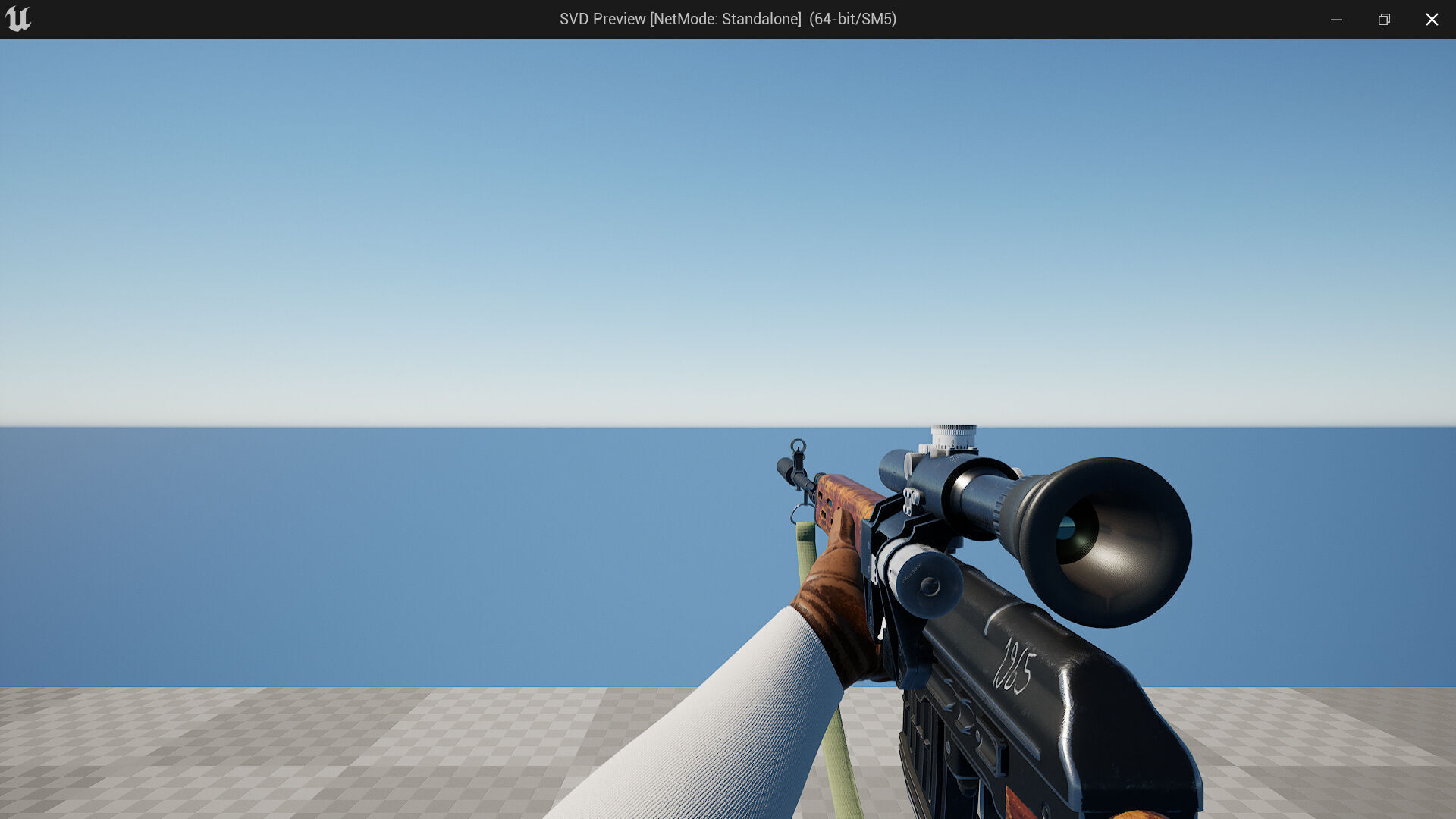 SVD Sniper Rifle Fps - Tps Low-poly 3D model_9