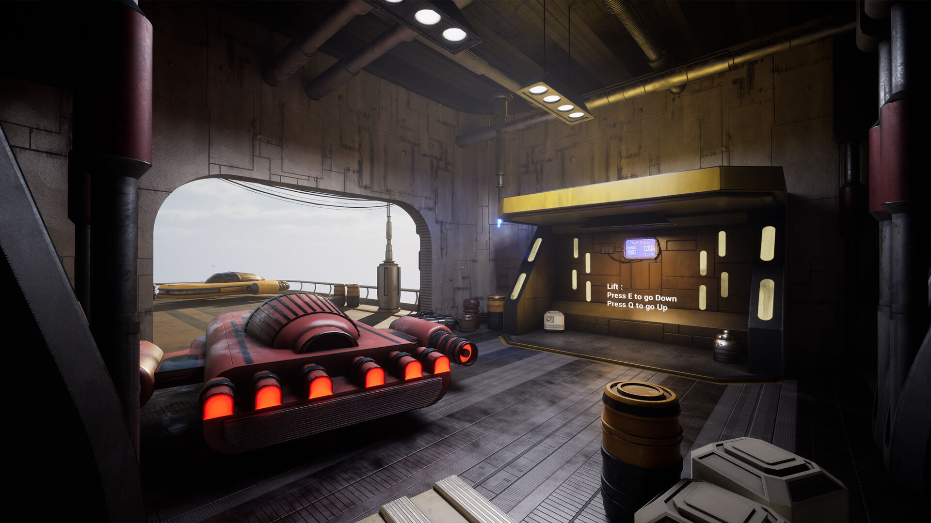 Science Fiction Flying Cantina - Unreal Engine  Low-poly 3D model_6