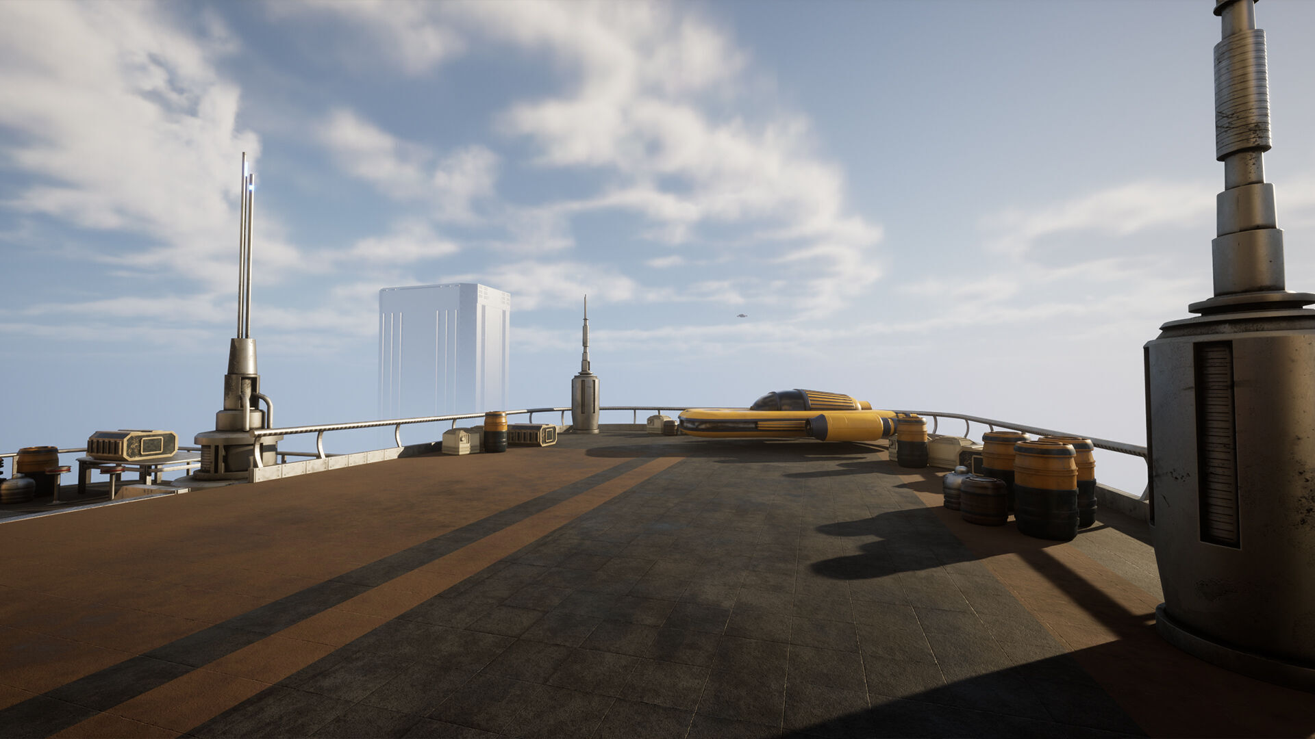 Science Fiction Flying Cantina - Unreal Engine  Low-poly 3D model_16