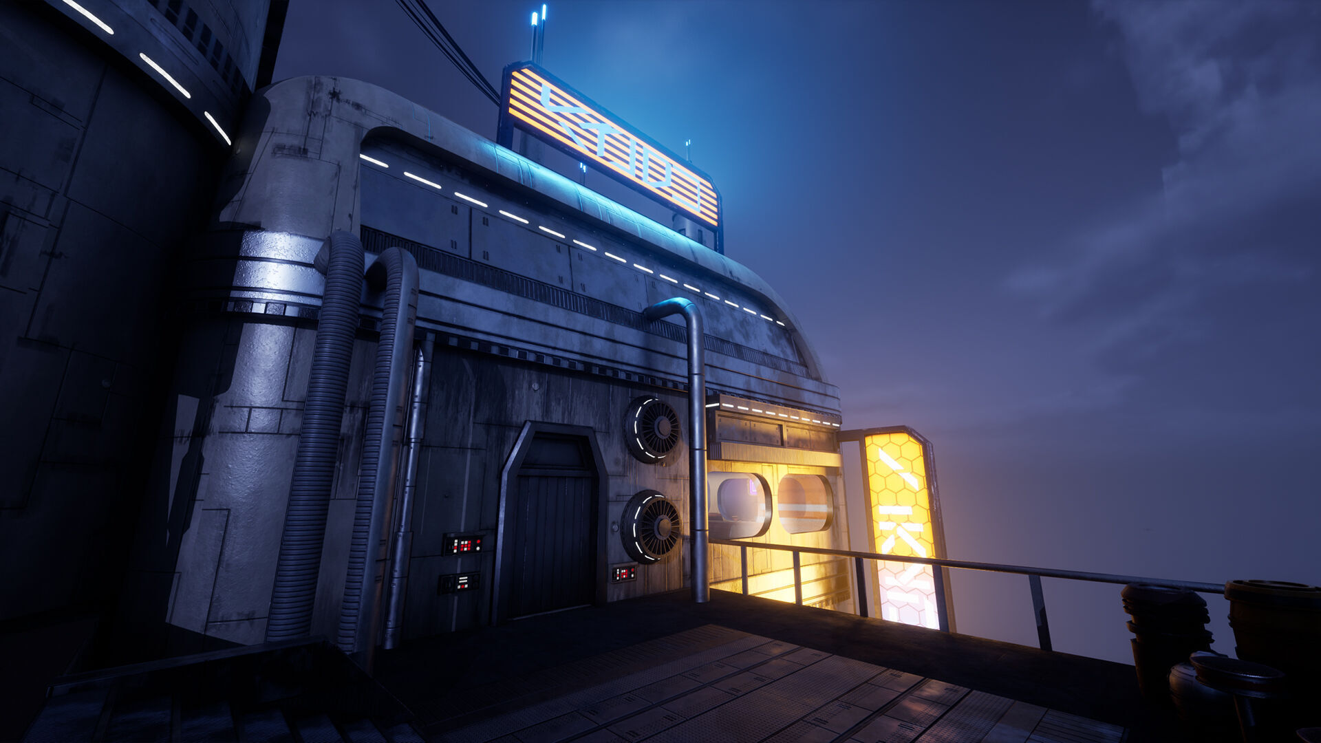 Science Fiction Flying Cantina - Unreal Engine  Low-poly 3D model_19