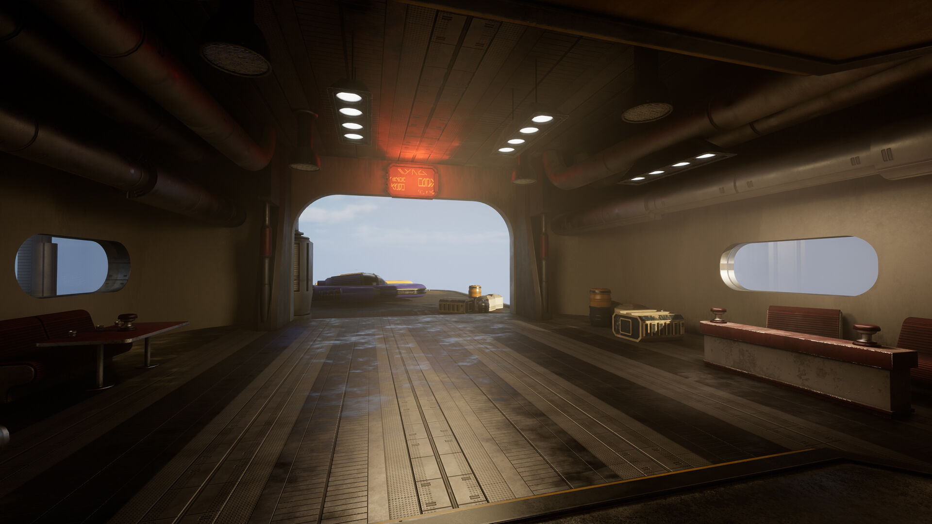 Science Fiction Flying Cantina - Unreal Engine  Low-poly 3D model_14