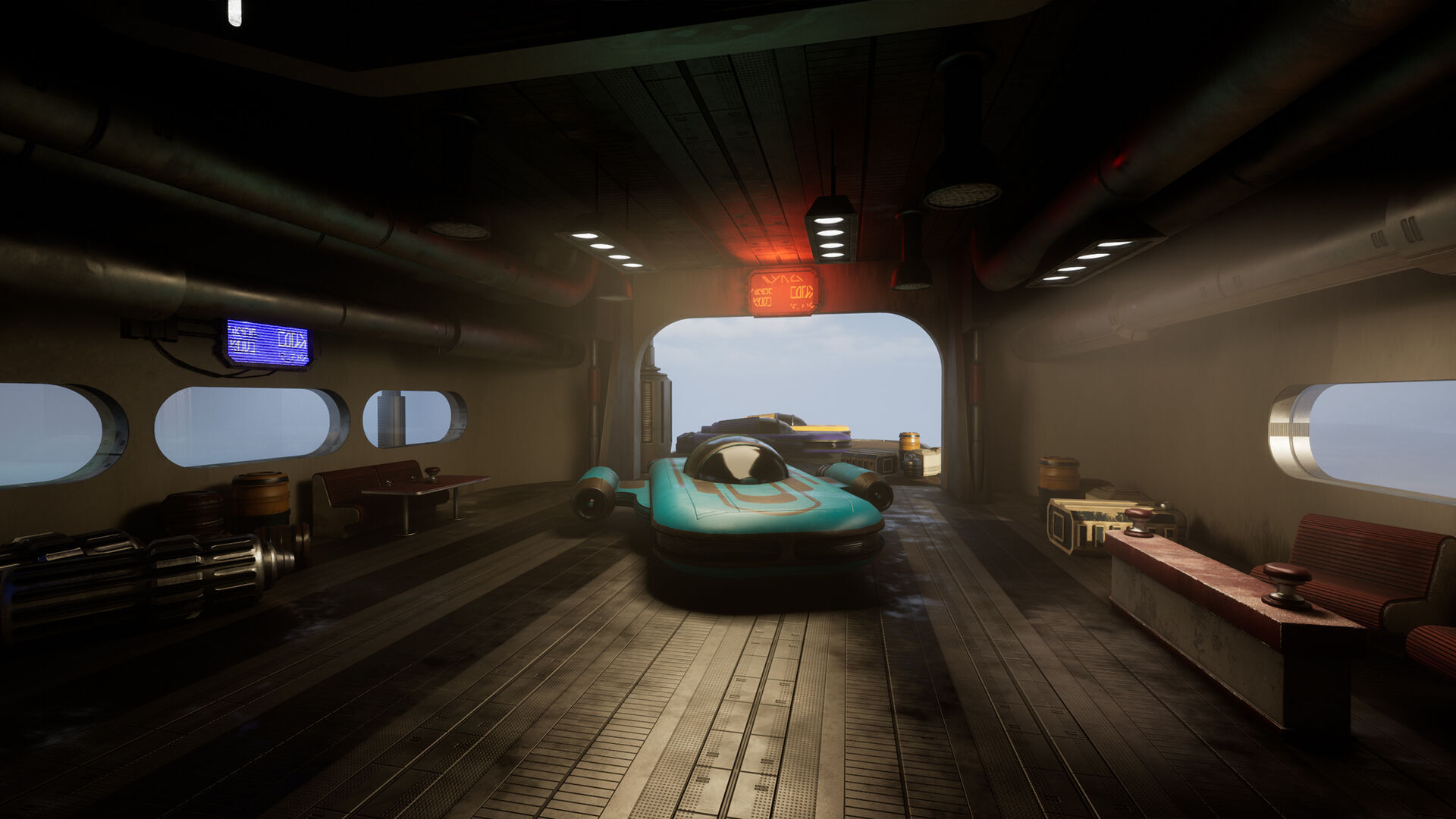 Science Fiction Flying Cantina - Unreal Engine  Low-poly 3D model_5