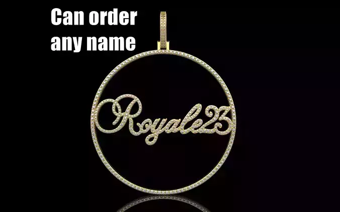 name pendant model 1230  3D print model