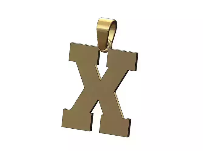 X varsity letter sports letterman jersey pendant charm