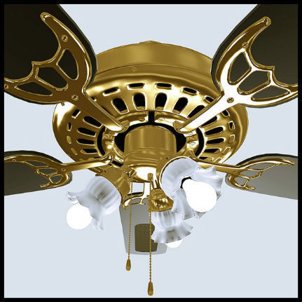 Decorative Ceiling Fan 3D model