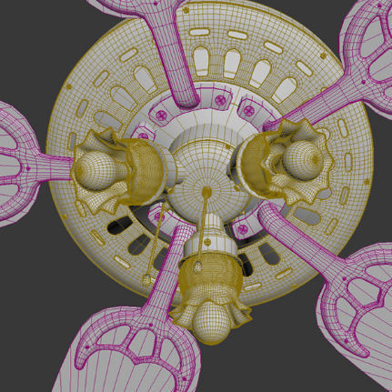 Decorative Ceiling Fan 3D model_3
