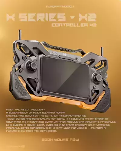 Sci-fi Controller Device X2 PBR Low-poly 3D model