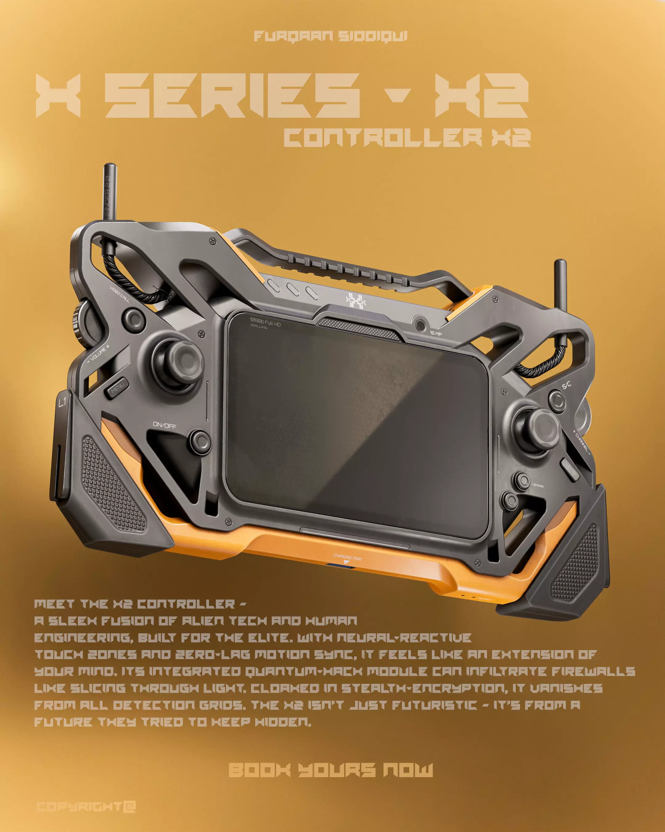 Sci-fi Controller Device X2 PBR Low-poly 3D model_0