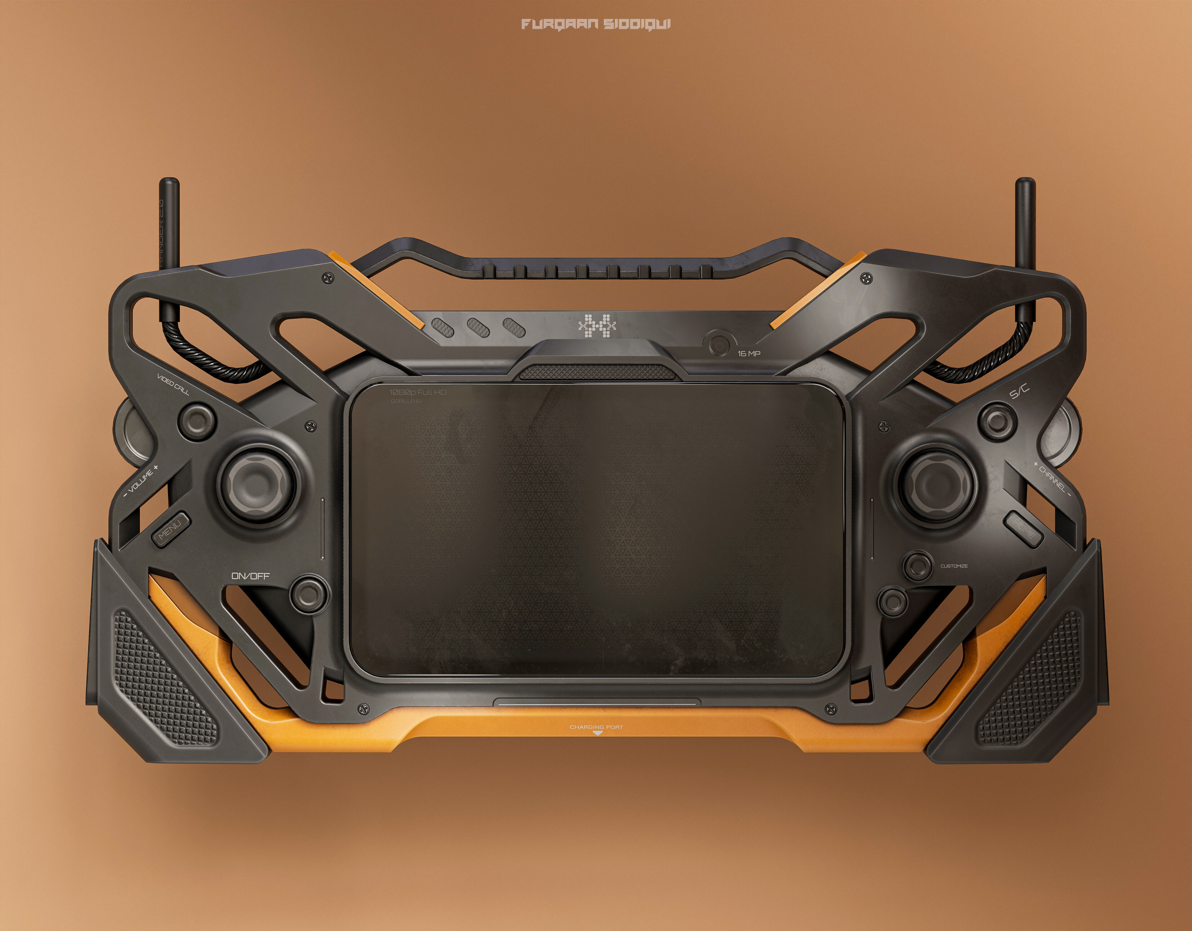 Sci-fi Controller Device X2 PBR Low-poly 3D model_5