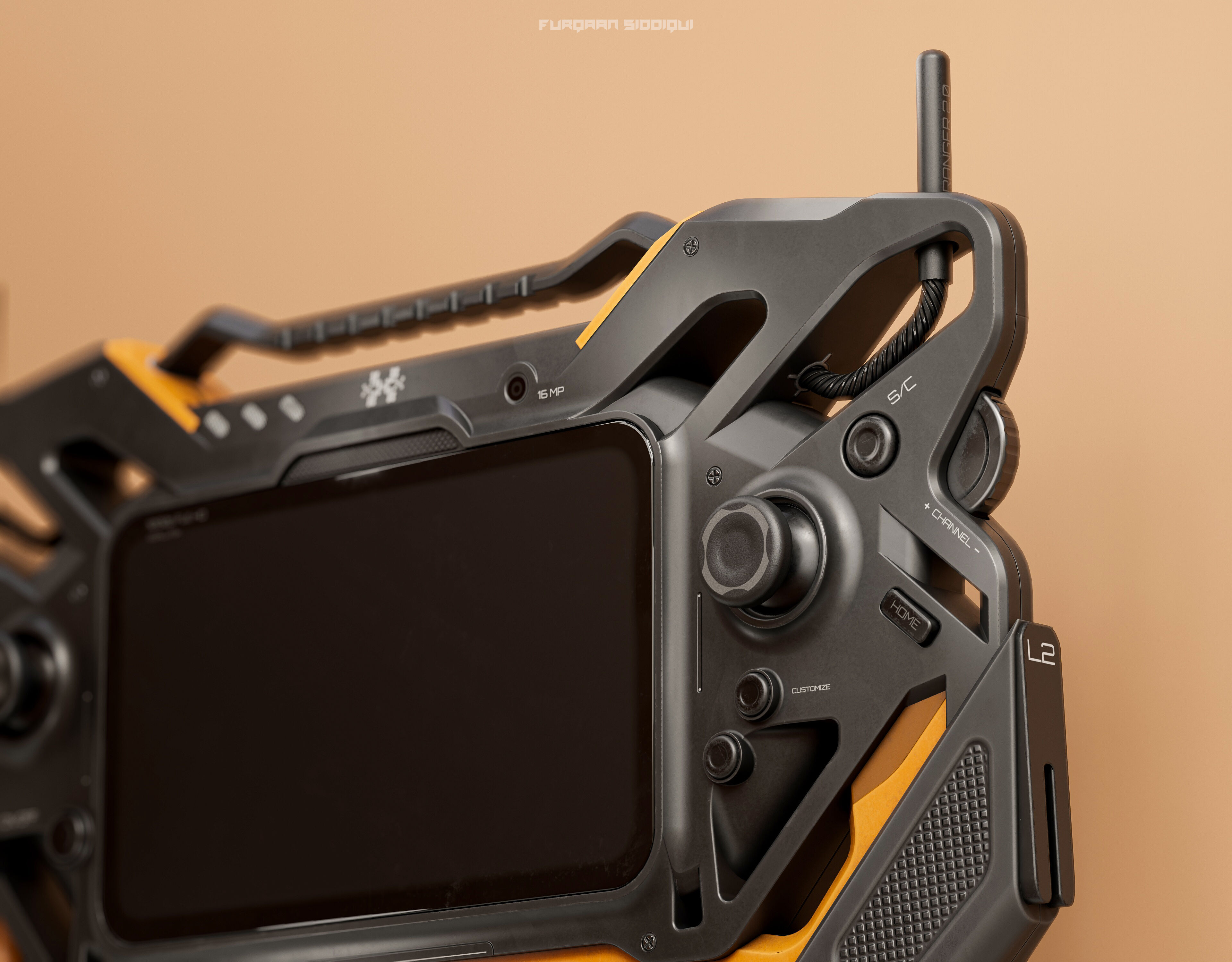 Sci-fi Controller Device X2 PBR Low-poly 3D model_6