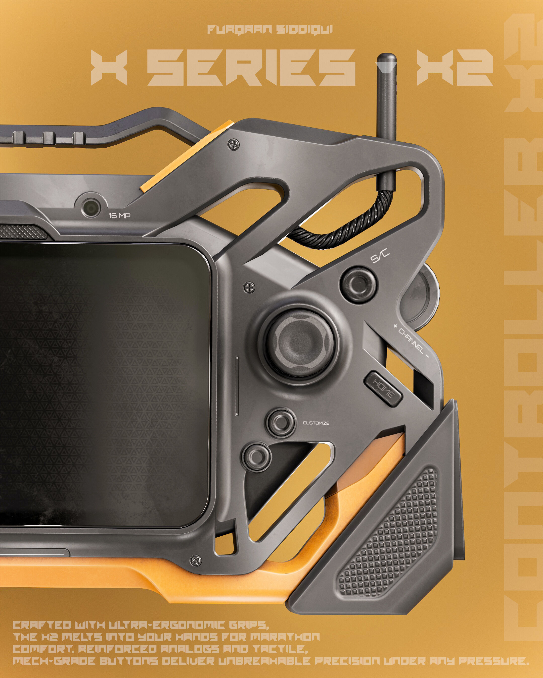 Sci-fi Controller Device X2 PBR Low-poly 3D model_10