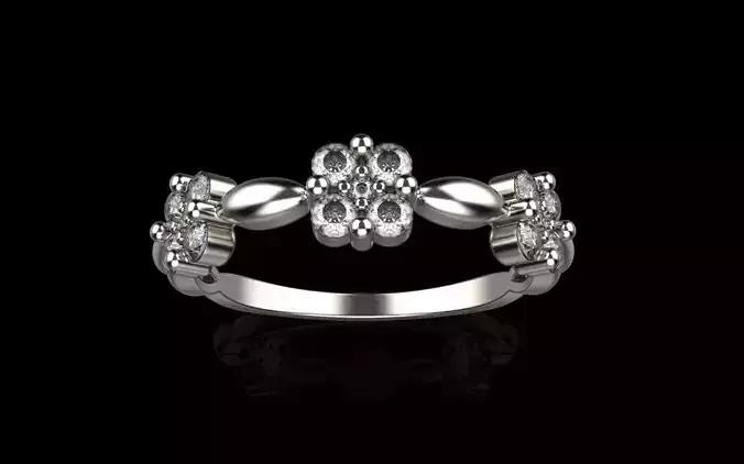Ring with gems  model 1231