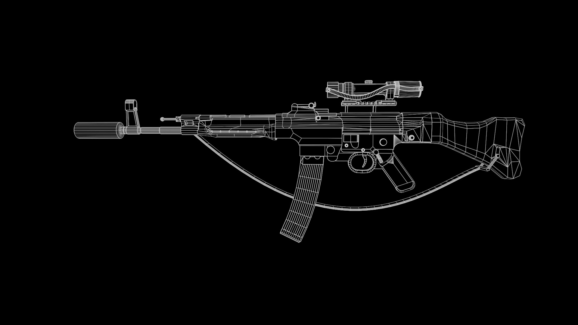 STG 44 Weapon Fps-Tps Low-poly 3D model_15