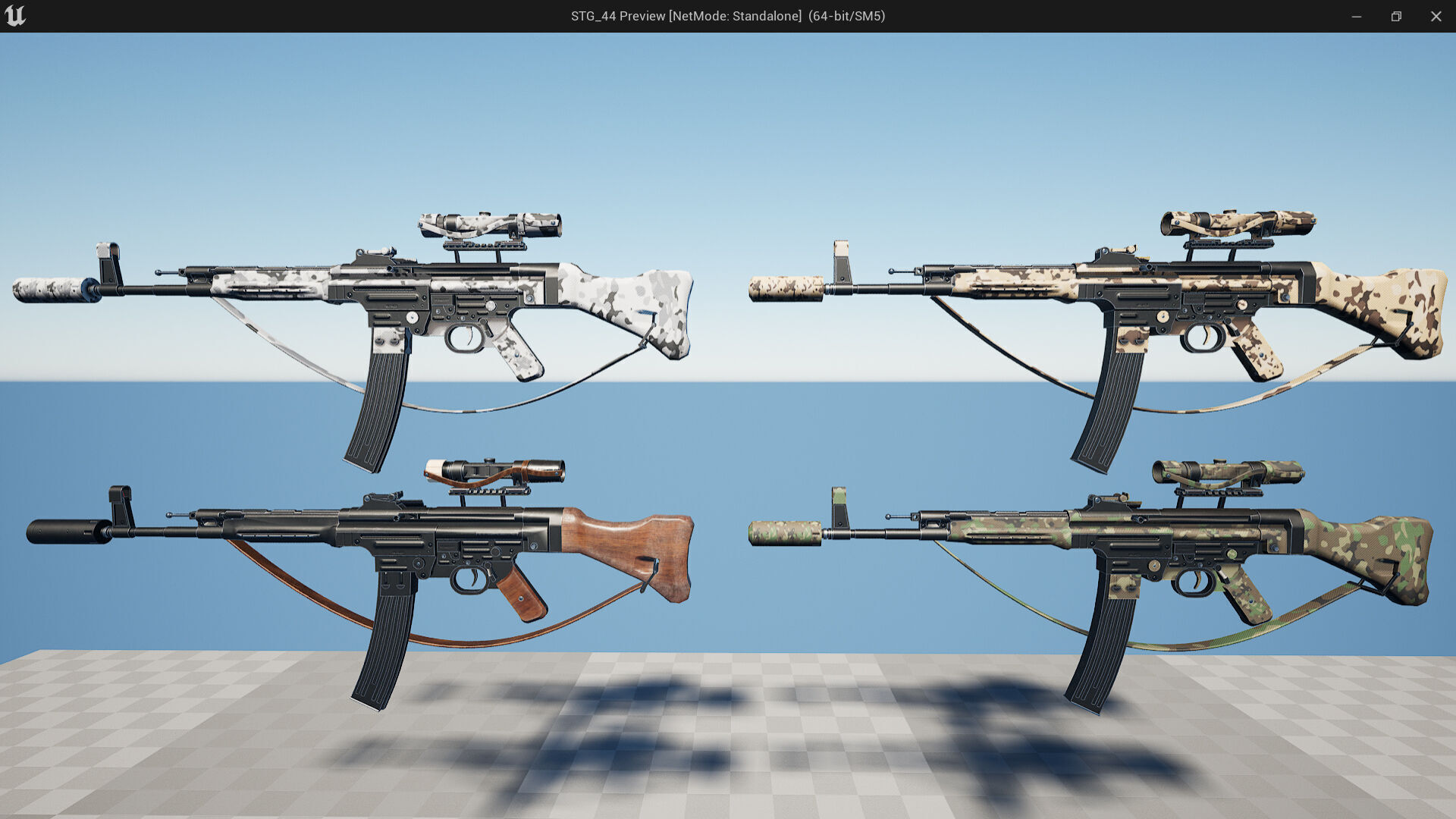 STG 44 Weapon Fps-Tps Low-poly 3D model_13