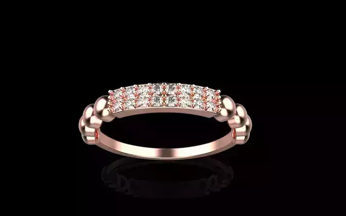 Wedding ring with gems model 1232